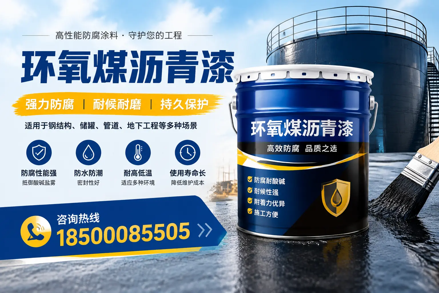 环氧煤沥青漆在工业中的应用,鹰潭企业的选择